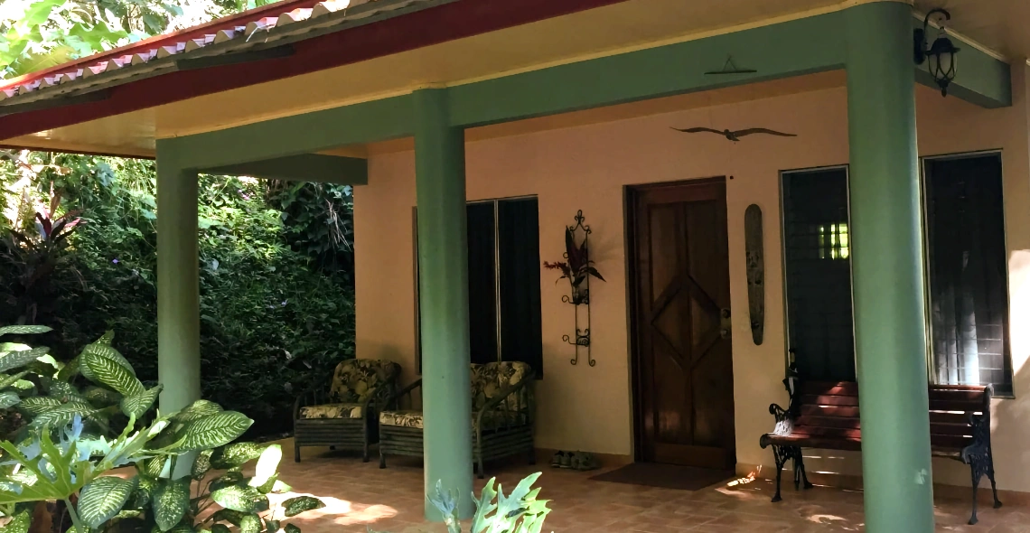 front porch and doorway to the Casita